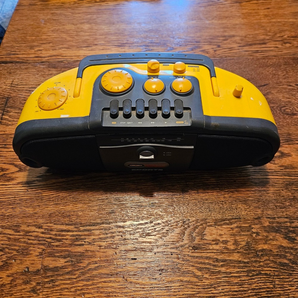 Wilson Sports Portable AM FM Radio Cassette Player Boombox -‎ FOR PARTS